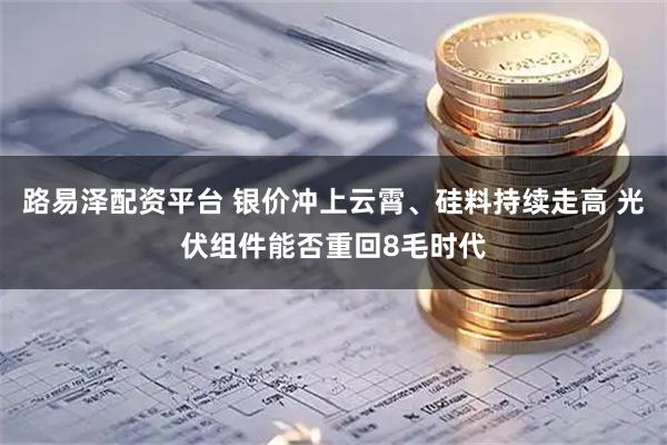 路易泽配资平台 银价冲上云霄、硅料持续走高 光伏组件能否重回8毛时代